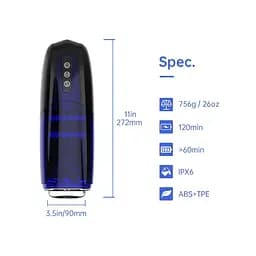 Інтерактивний смарт мастурбатор Magic Motion Xone, імітація фрикцій, 10 режимів, кнопка турбо - мініатюра 2