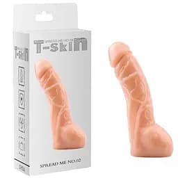 Фалоімітатор T-Skin Spread Me No.02 20.5 см тілесний - мініатюра 2