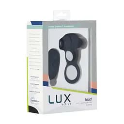 Ерекційне кільце Lux Active Triad Vibrating Dual Cock Ring подвійне з вібрацією пульт д/у - мініатюра 8
