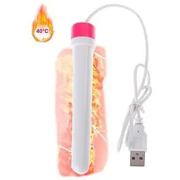 Білий нагрівач для мастурбатора - 13*1,8 см