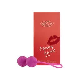 Вагінальні кульки рельєфні Honeybuns Pretty Violet Miss V, рожеві
