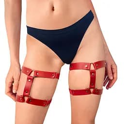 Гартеры на ногу из натуральной кожи Art of Sex - Kristina Leg Garters, цвет Красный Art of Sex SO7011 96203