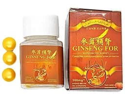 Збуджуючий чоловічий препарат на натуральній основі Женьшень Ginseng For, 1 упаковка Афродита Ginseng For_уп 102283