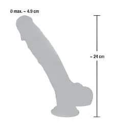 Фалоімітатор Medical Silicone Dildo 24 см тілесний - мініатюра 6
