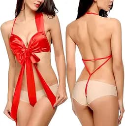 Сексуальний костюм Подарунок One Size (S-L) еротичний рольовий костюм червоний - мініатюра 9