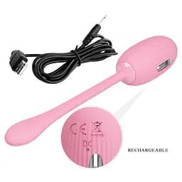 Віброяйце Pretty Love Doreen Electric Shock Egg Light Pink (App) - мініатюра 7