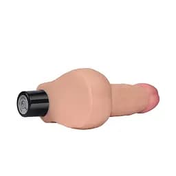 Реалістичний вібратор Real Softee Vibrator With Balls тілесний - мініатюра 8