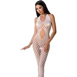 Бодистокинг Passion BS065 комбинезон крупная сетка S/M/L white