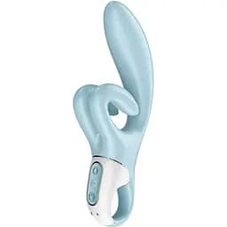 Вібратор-кролик Satisfyer Touch Me Блакитний з подвійним відростком