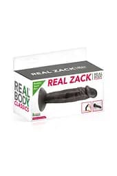 Фалоімітатор із присоскою Real Body - Real Zack Black, TPE, діаметр 3,7 см - мініатюра 2