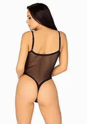 Боді Leg Avenue Cami bodysuit with thong Black S/M - мініатюра 2