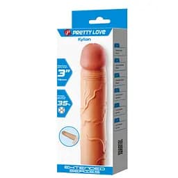 Насадка на пеніс PRETTY LOVE Kylian Flesh, Extend your penis lenghth 3 (76mm) PRETTY LOVE BI-026257 102746 - мініатюра 5