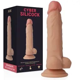 Фалоімітатор Cybersilicock Jude 18 см (тілесний) - мініатюра 5