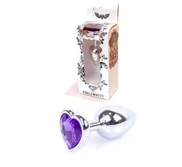 Анальна пробка Jewellery Silver Heart срібна