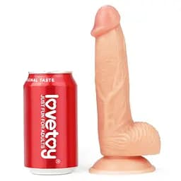 Фалоімітатор реалістичний LoveToy The Ultra Soft Dude 20 см тілесний - мініатюра 8