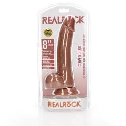 Фалоімітатор RealRock Straight Realistic 8" 23 см (бежевий) - мініатюра 6