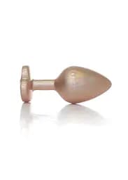 Анальна пробка - Jewellery Pearl Gold Heart Plug Clear M - мініатюра 2
