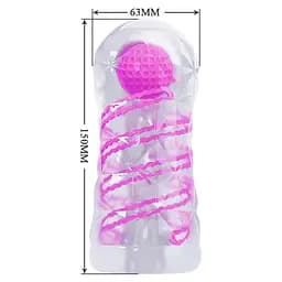 Мастурбатор Pretty Love Transparent Reusable Masturbator - мініатюра 3