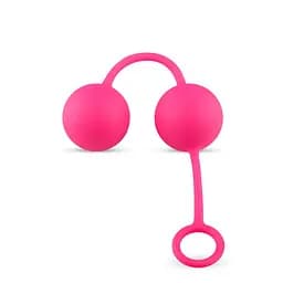 Вагінальні кульки зі зміщеним центром ваги Love Balls With Counterweight Pink - мініатюра 3