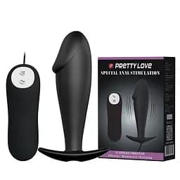 Анальна пробка з вібрацією Pretty Love Vibrating Butt Plug Black Baile BI-040040 24298