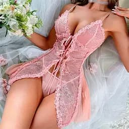 Спокусливий пеньюар з мережива S/M K1008-2