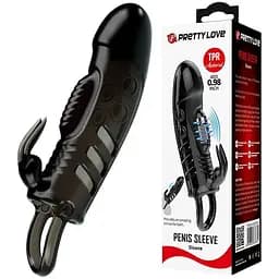 Насадка на пеніс Pretty Love Penis Sleeve Sloane 18.7 см чорний