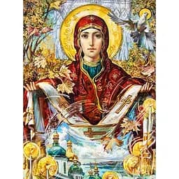 Алмазная мозаика Волшебная мозаика икона Святая Покрова со стразами на подрамнике 40х50 см (1763485701)