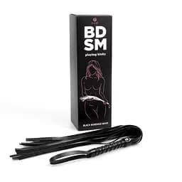 Батіг - Secret Play BDSM Playing Kinky Black Bondage Whip - мініатюра 8