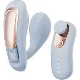 Вибратор Qingnan No.6 8 см голубой