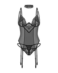 Корсет Obsessive Donarella XL/2XL (чорний) - мініатюра 4