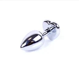 Анальна пробка Jewellery Silver Heart срібна - мініатюра 3