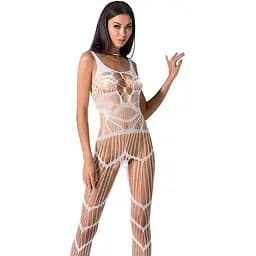 Бодистокинг Passion BS058 комбинезон очень воздушный S/M/L white