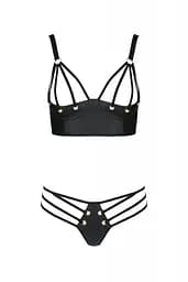 Комплект з екошкіри Passion Malwia Bikini black 4XL/5XL - мініатюра 3