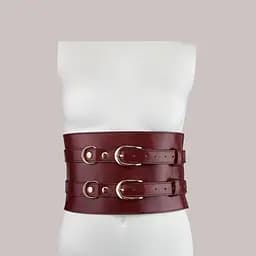 Бондажний пояс Liebe Seele Wine Red Waist Belt M бордовий - мініатюра 3
