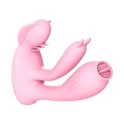 Смарт-вибратор для женщин Love Spouse с подогревом для точки G из силикона 110 мм розовый