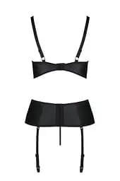 Корсет з відкритими грудьми Passion JANNIES CORSet XXL/XXXL black стрінги в наборі - мініатюра 4