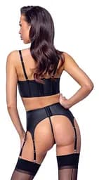 Комплект білизни Cottelli Party zip L (чорний) - мініатюра 8