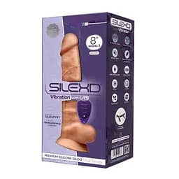 Вібратор Silexd Premium Silicone Dildo Model 1 Size 8 LRS 20 см тілесний - мініатюра 3