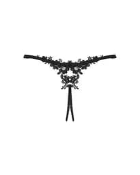 Прозорі стрінги із доступом Obsessive Celia Noir crotchless thong XS/S - мініатюра 6