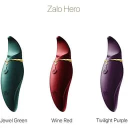 Вібратор 2 в 1 із язичком Zalo Hero Wine Red кристал Swarovski - мініатюра 8