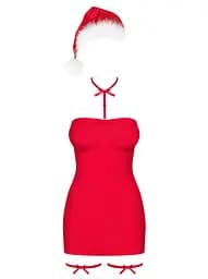 Еротичний костюм Obsessive Kissmas L/XL червоний - мініатюра 5