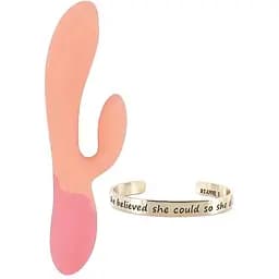 Вибратор кролик Rianne S Xena 21 см кораллово-персиковый