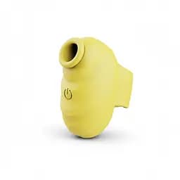 Вакуумный силиконовый стимулятор-вибратор на палец Little Bee 3-в-1 с 7 режимами Желтый