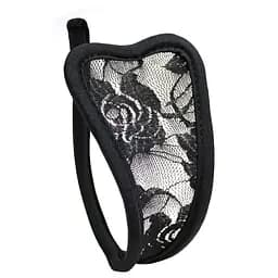 Жіночі стрінги-невидимки без лямок чорні S M