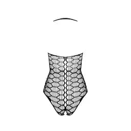Бодістокінг у велику сітку Passion BS087 black відкрита спина халтер з доступом One size - мініатюра 6