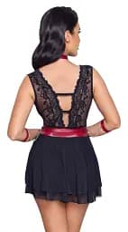 Сорочка Cottelli Collection Bondage Babydoll S чорний - мініатюра 3
