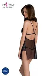 Рубашка Passion DELIENA CHEMISE S/M black стрінги із заниженою талією - мініатюра 2