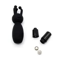 Вібратор з додатковими вусиками та посмішкою Чорний K0128-2