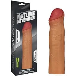 Насадка на пенис Lovetoy Revolutionary Silicone Nature Extender 17.8 см коричневый