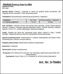 Збудливі капсули для чоловіків Ero Prorino black line Potency (ціна за 5 капсул в упаковці) - мініатюра 2